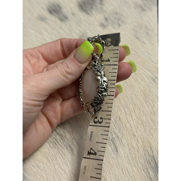 Carolyn Pollack Relios Sterling Silver Mother Pearl Pendant Enhancer Sunflowers - Picture 13 of 13